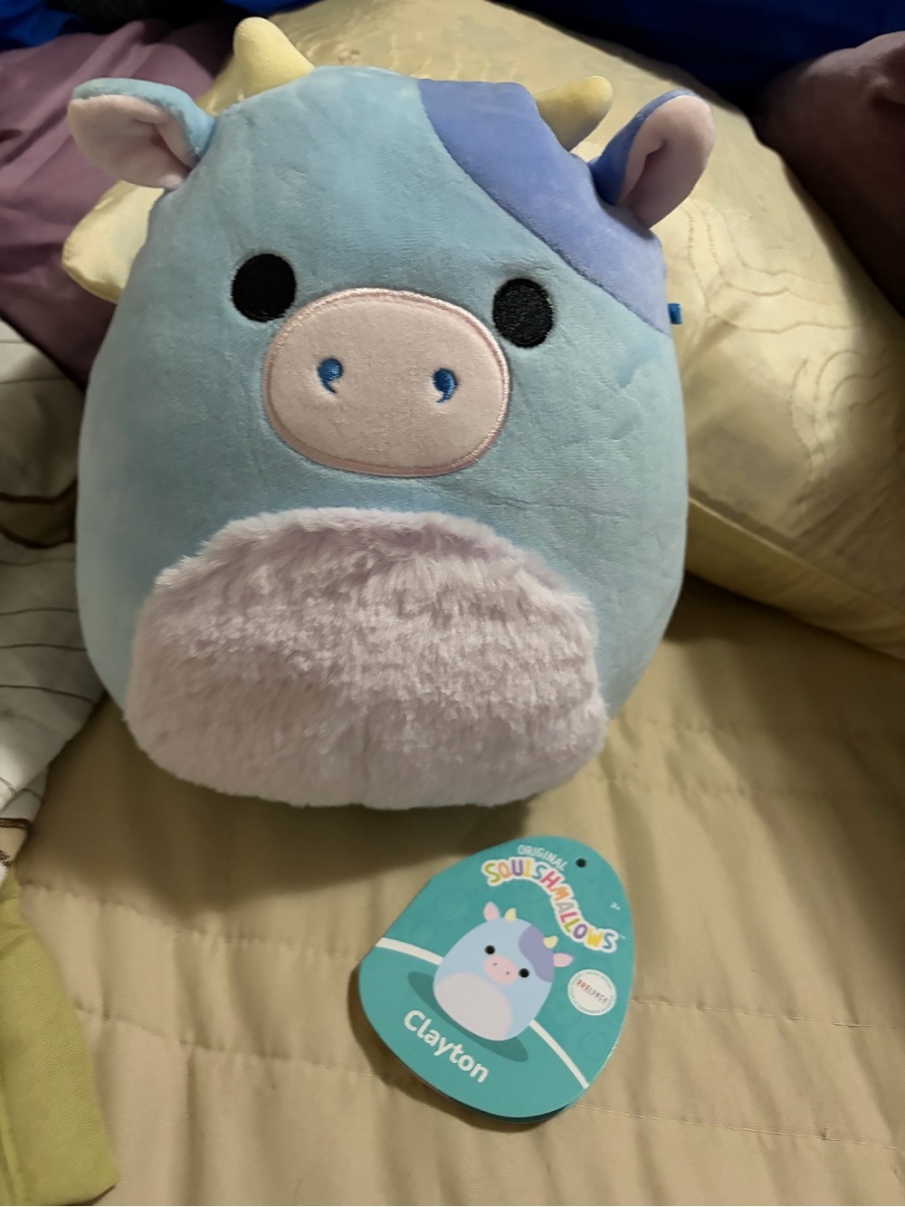 Clayton squishmallow cow 8” og boxlunch exclusive